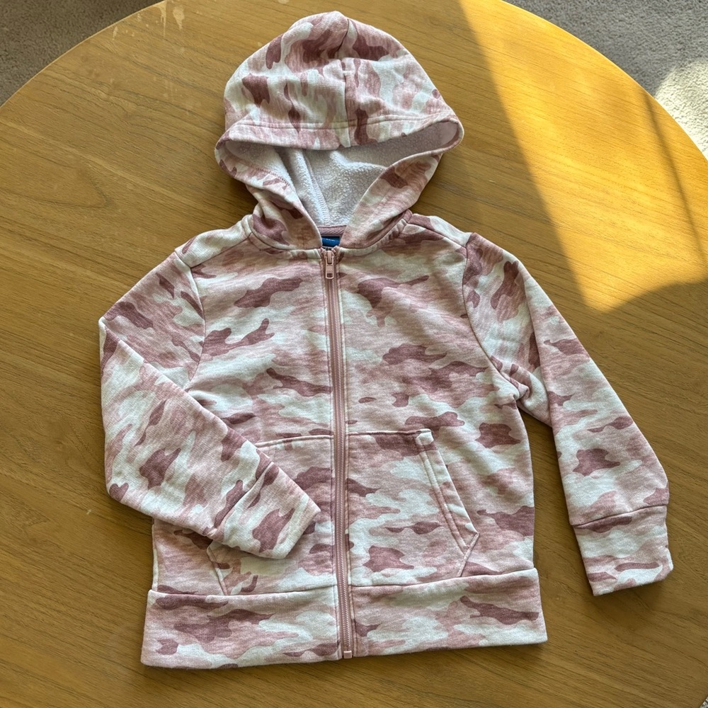 Kids Camouflage French Terry Zip-up Hoodie